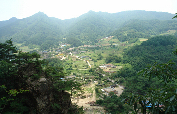 마을 경관(앞산에서 마을을 내려다본 풍경) 이미지
